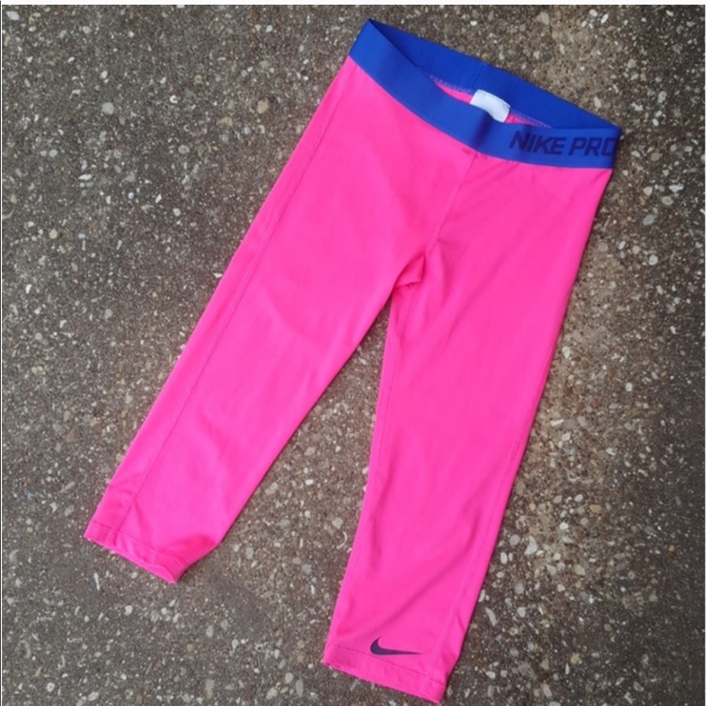 Nike Pro Pink Spandex with Blue Band - Picture 1 of 4